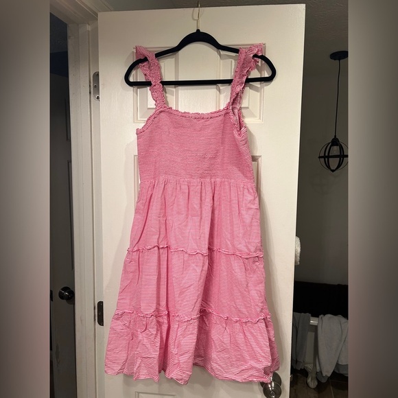 EUC J Crew Pink and White Striped Sundress Size L - Picture 7 of 7